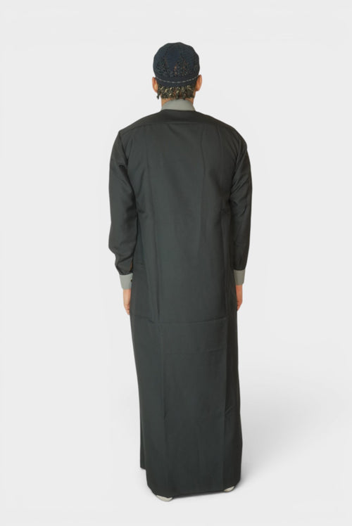 Qatari Thobe Svart/Grå