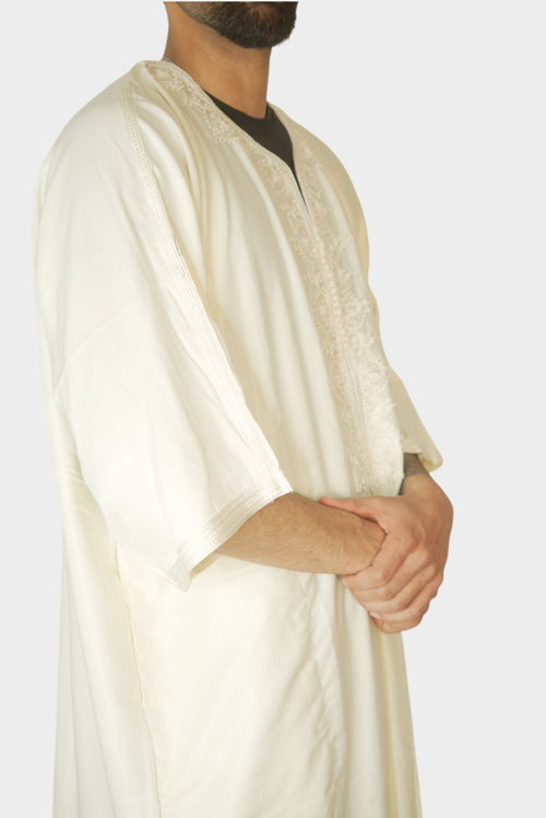 Marokkansk Djellaba Hvit