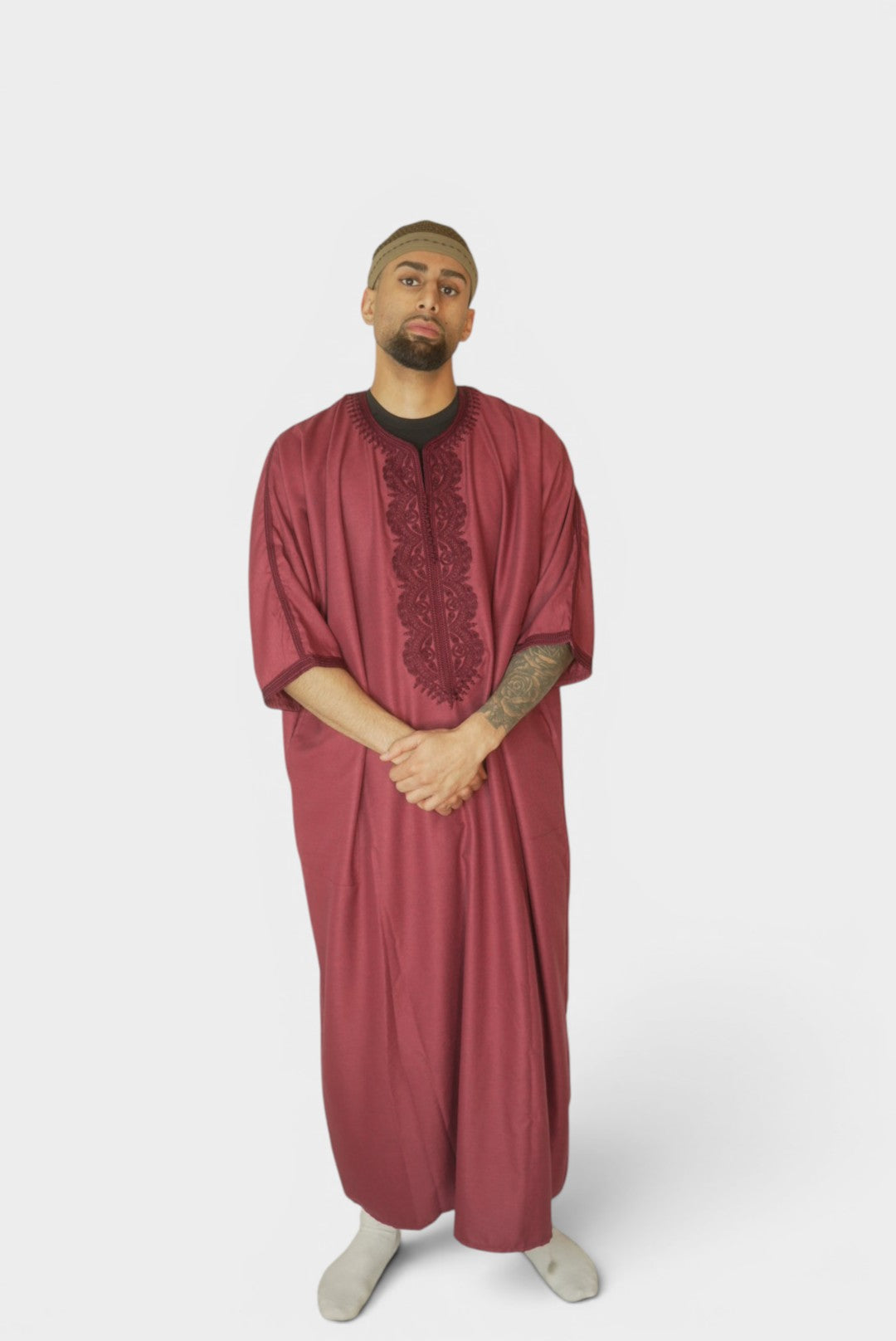 Marokkansk Djellaba Crimson Red