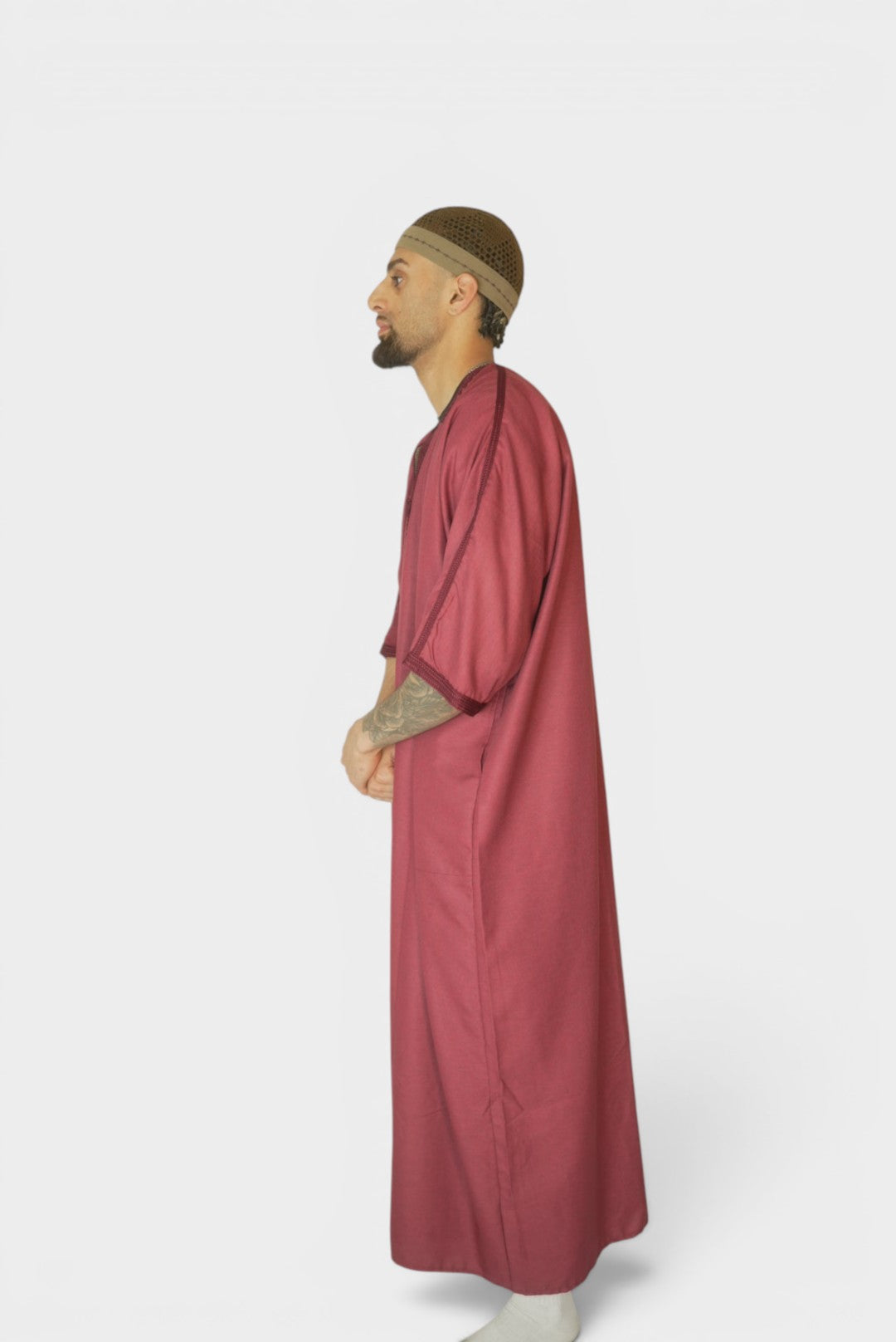 Marokkansk Djellaba Crimson Red