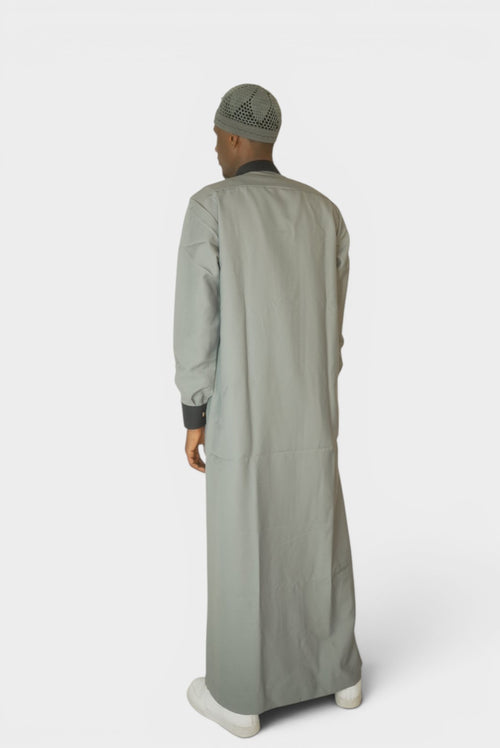 Qatari Thobe Grå/Mørke Grå