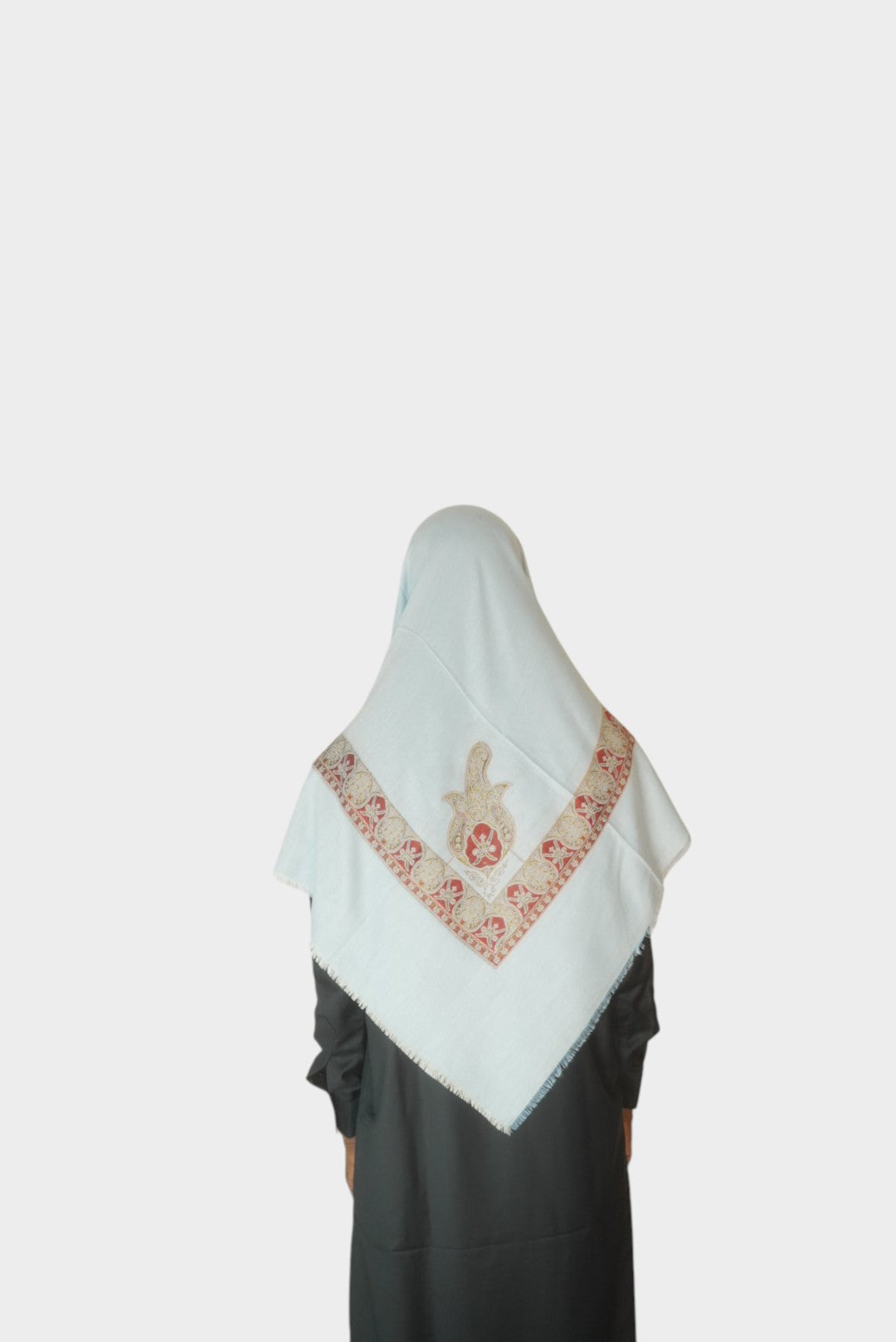 Isgrå Brodert Yemeni Shemagh