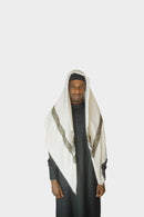 Hvit Brodert Yemeni Shemagh