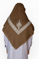 Tobakkbrun Brodert Yemeni Shemagh