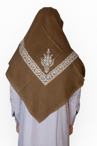 Tobakkbrun Brodert Yemeni Shemagh