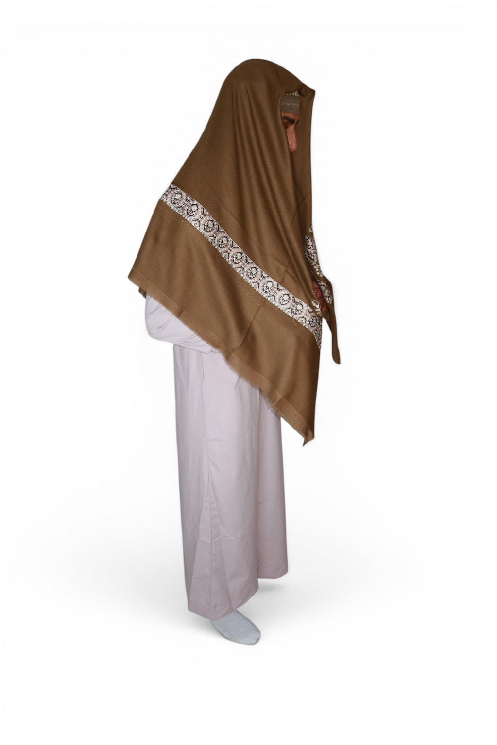 Tobakkbrun Brodert Yemeni Shemagh