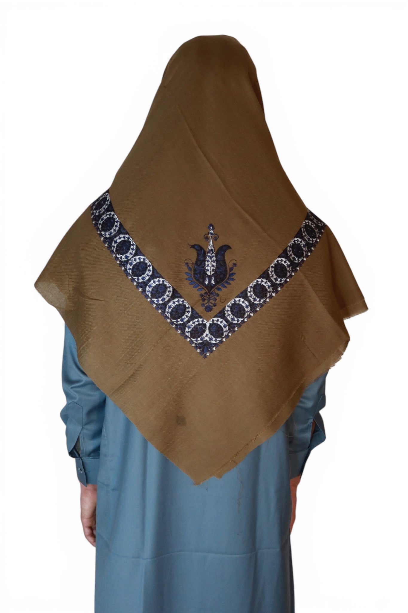 Brun Brodert Yemeni Shemagh